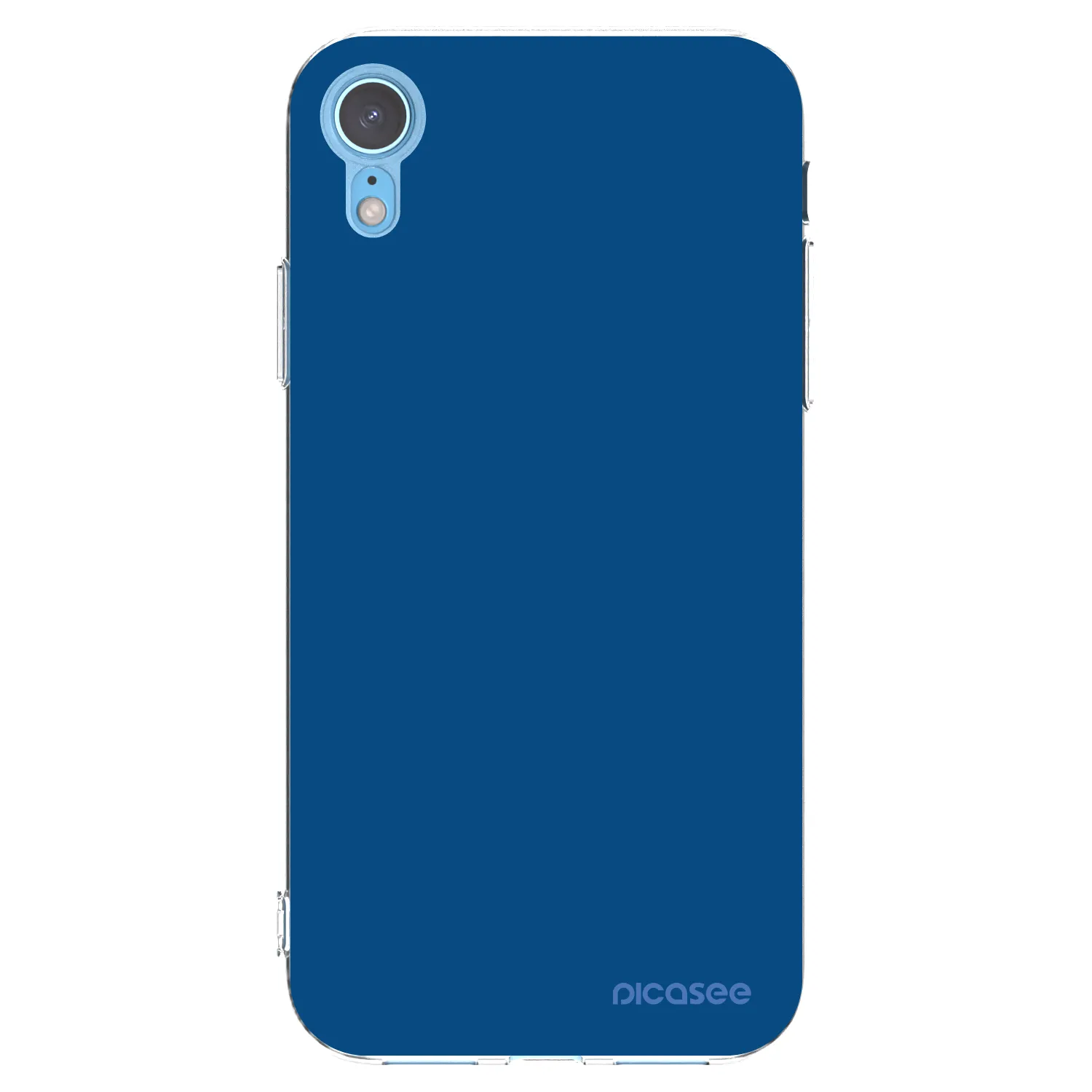 Picasee διαφανής θήκη σιλικόνης Apple iPhone XR - Navy Blue