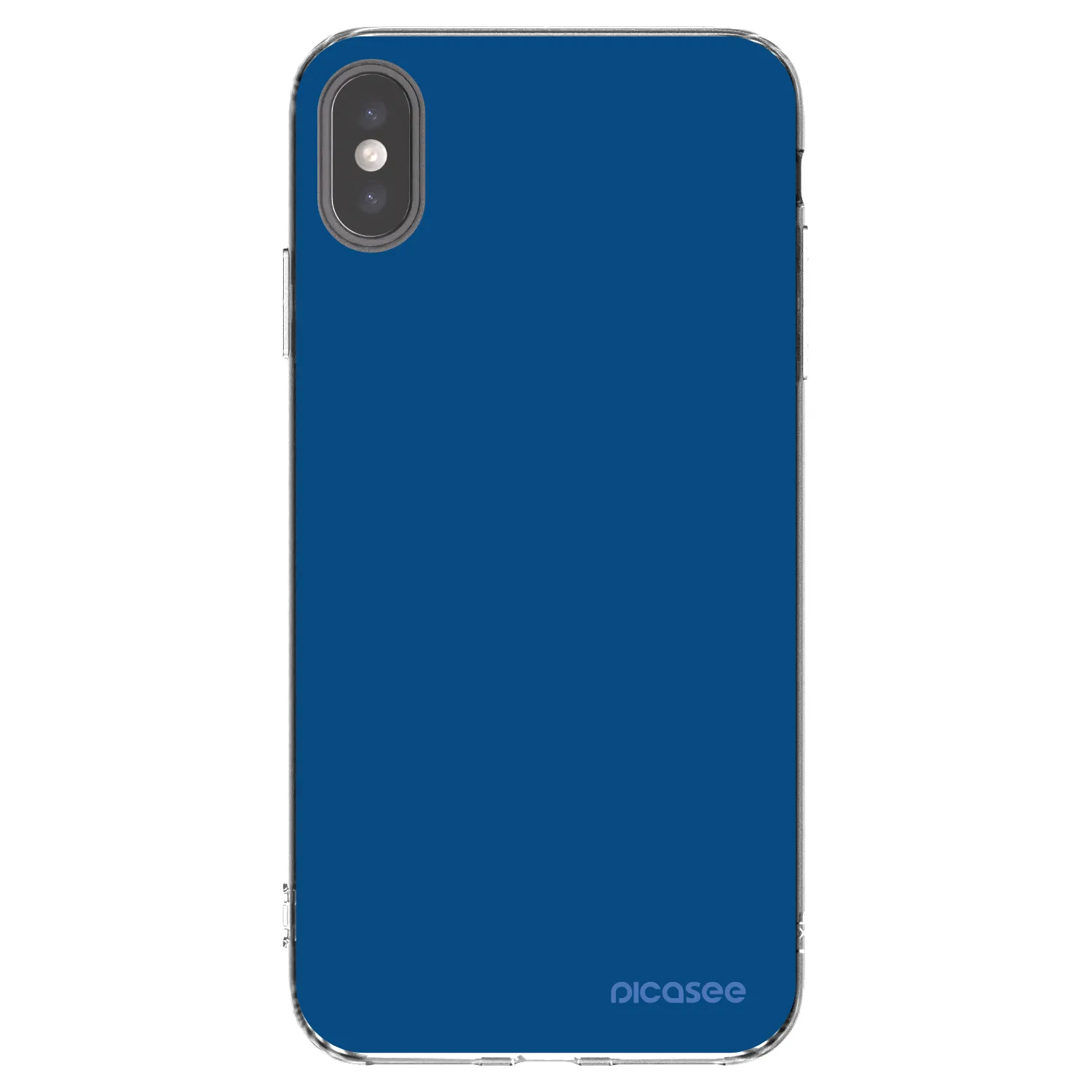 Picasee διαφανής θήκη σιλικόνης Apple iPhone XS Max - Navy Blue