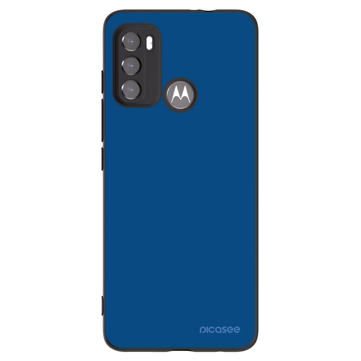 Picasee Μαύρη θήκη σιλικόνης για Motorola Moto G60 - Navy Blue