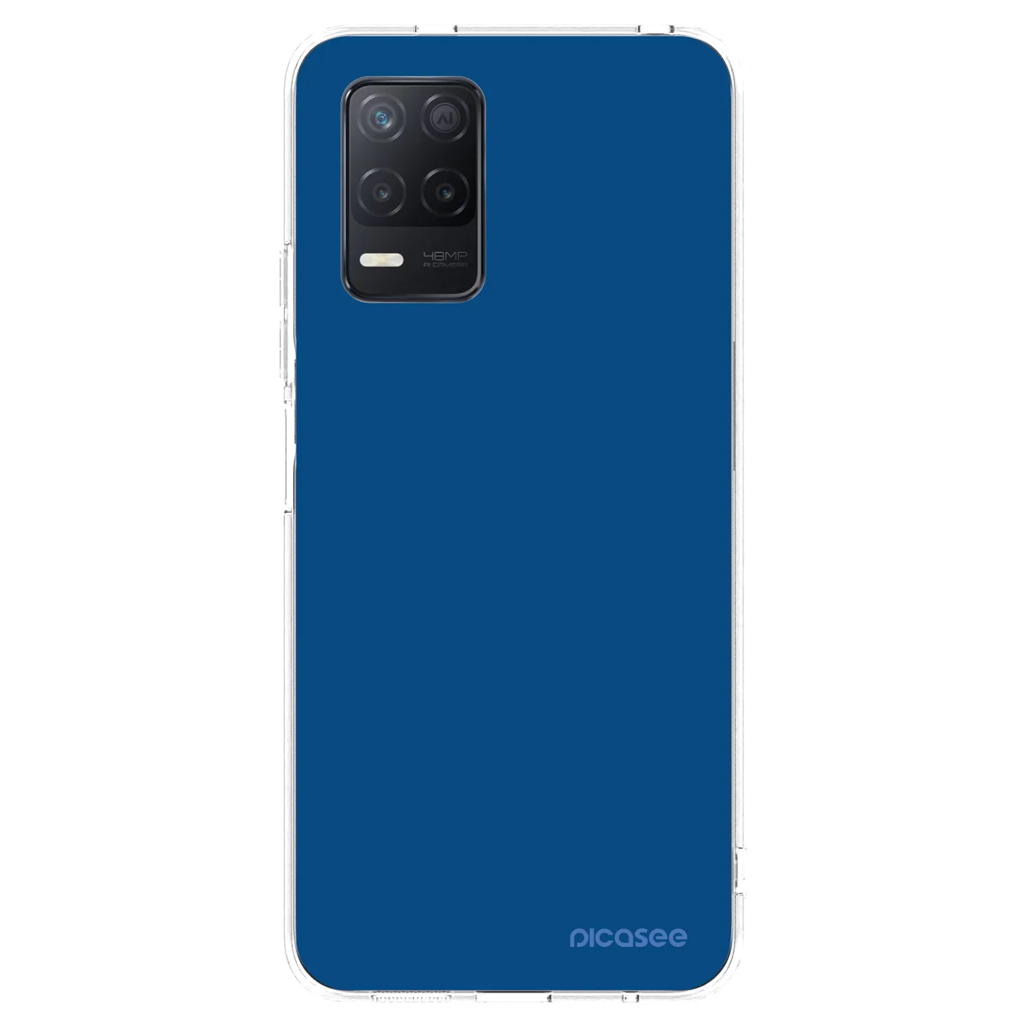 Picasee διαφανής θήκη σιλικόνης Realme 8 5G - Navy Blue
