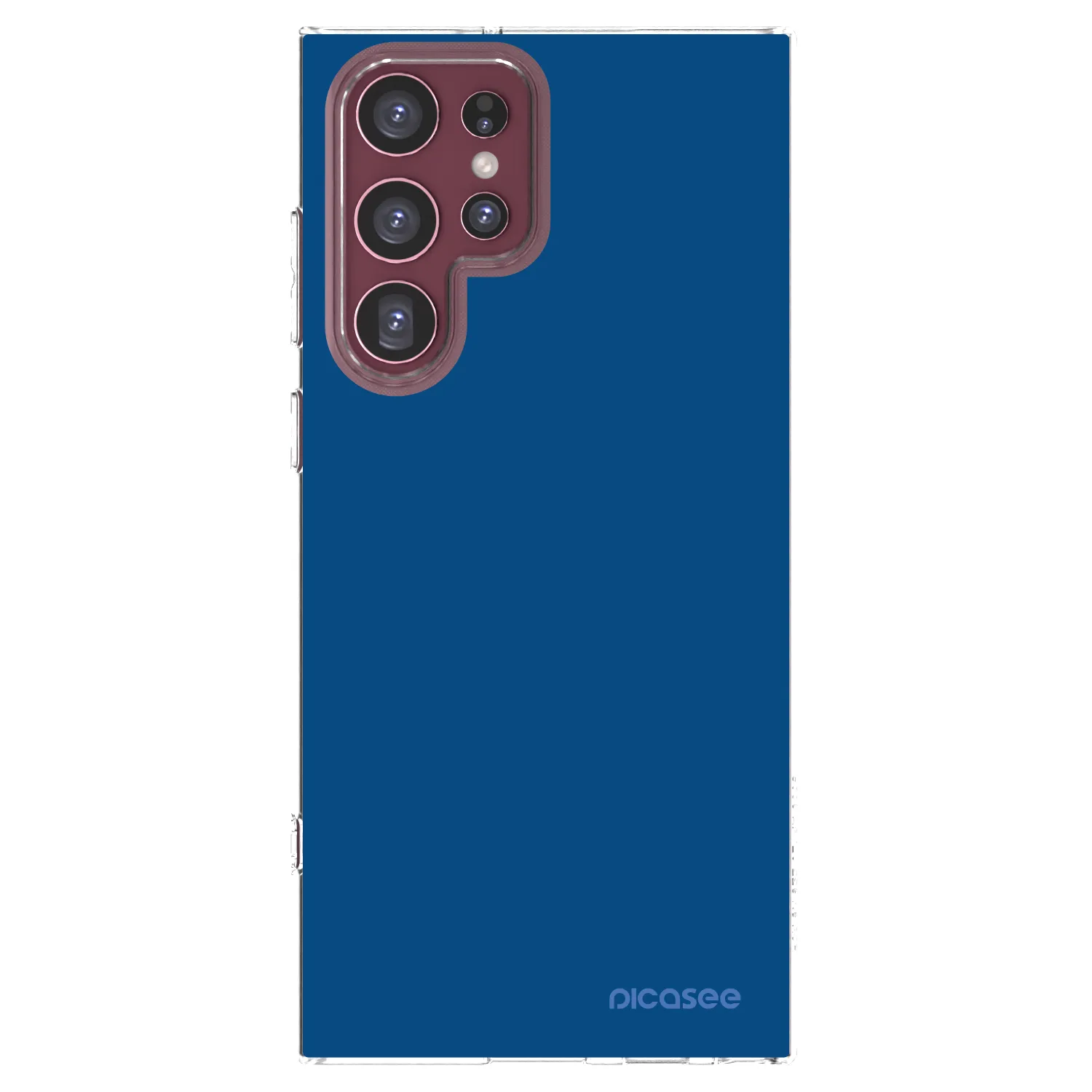 Picasee διαφανής θήκη σιλικόνης Samsung Galaxy S22 Ultra 5G - Navy Blue