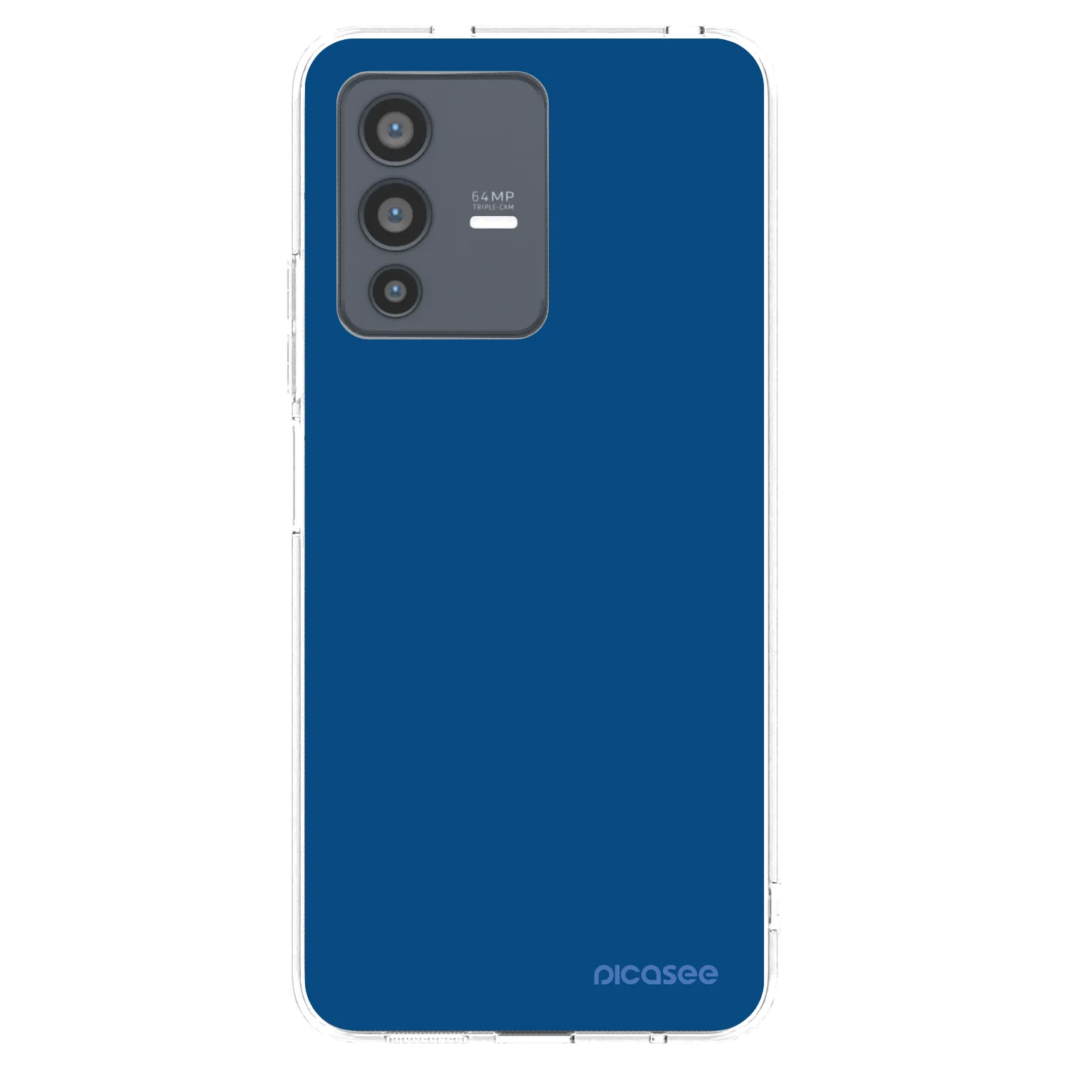 Picasee διαφανής θήκη σιλικόνης Vivo V23 5G - Navy Blue