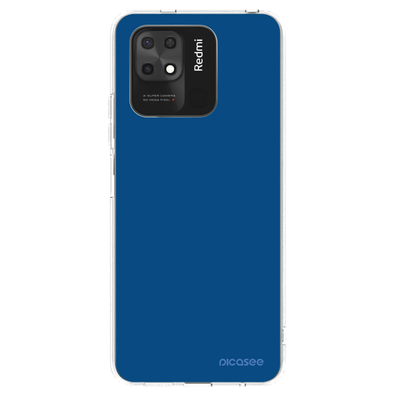 Picasee διαφανής θήκη σιλικόνης Xiaomi Redmi 10C - Navy Blue
