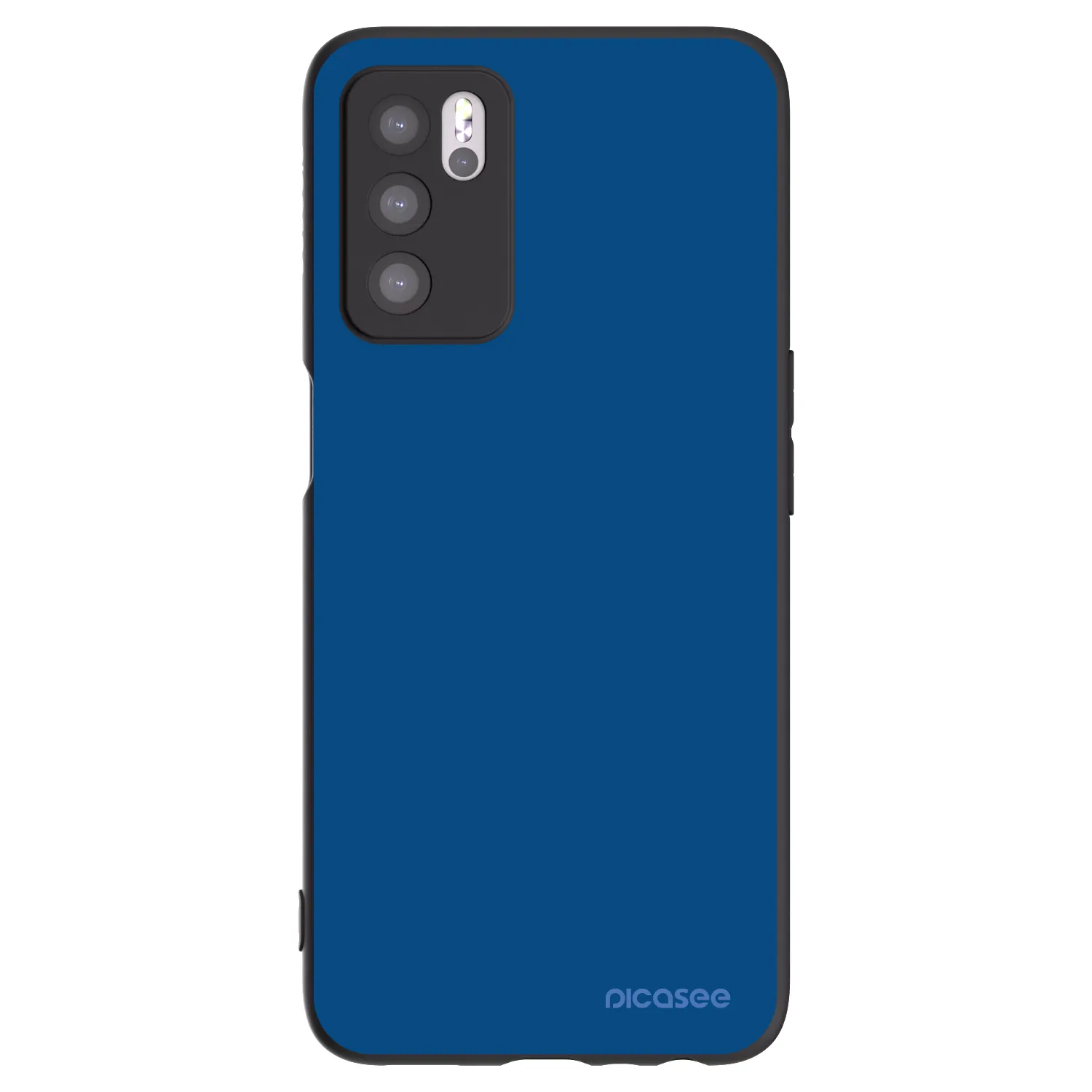 Picasee Μαύρη θήκη σιλικόνης για OPPO A16 - Navy Blue