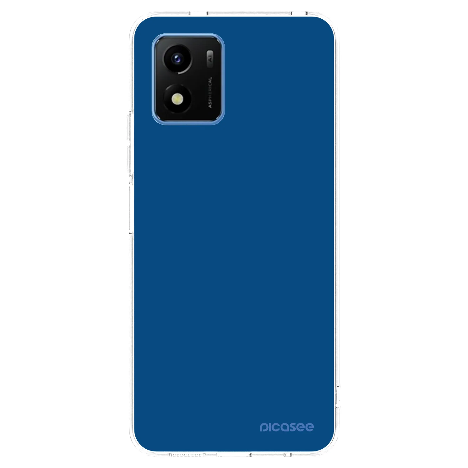 Picasee διαφανής θήκη σιλικόνης Vivo Y01 - Navy Blue