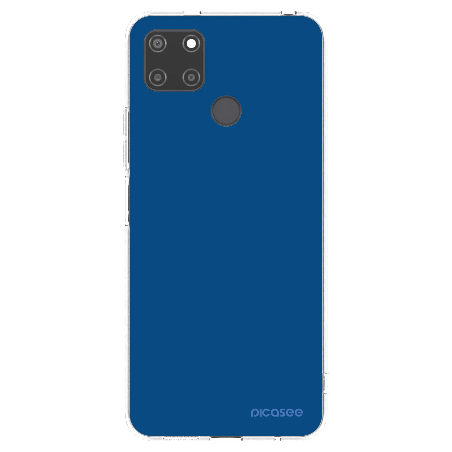 Picasee διαφανής θήκη σιλικόνης Realme C21Y - Navy Blue
