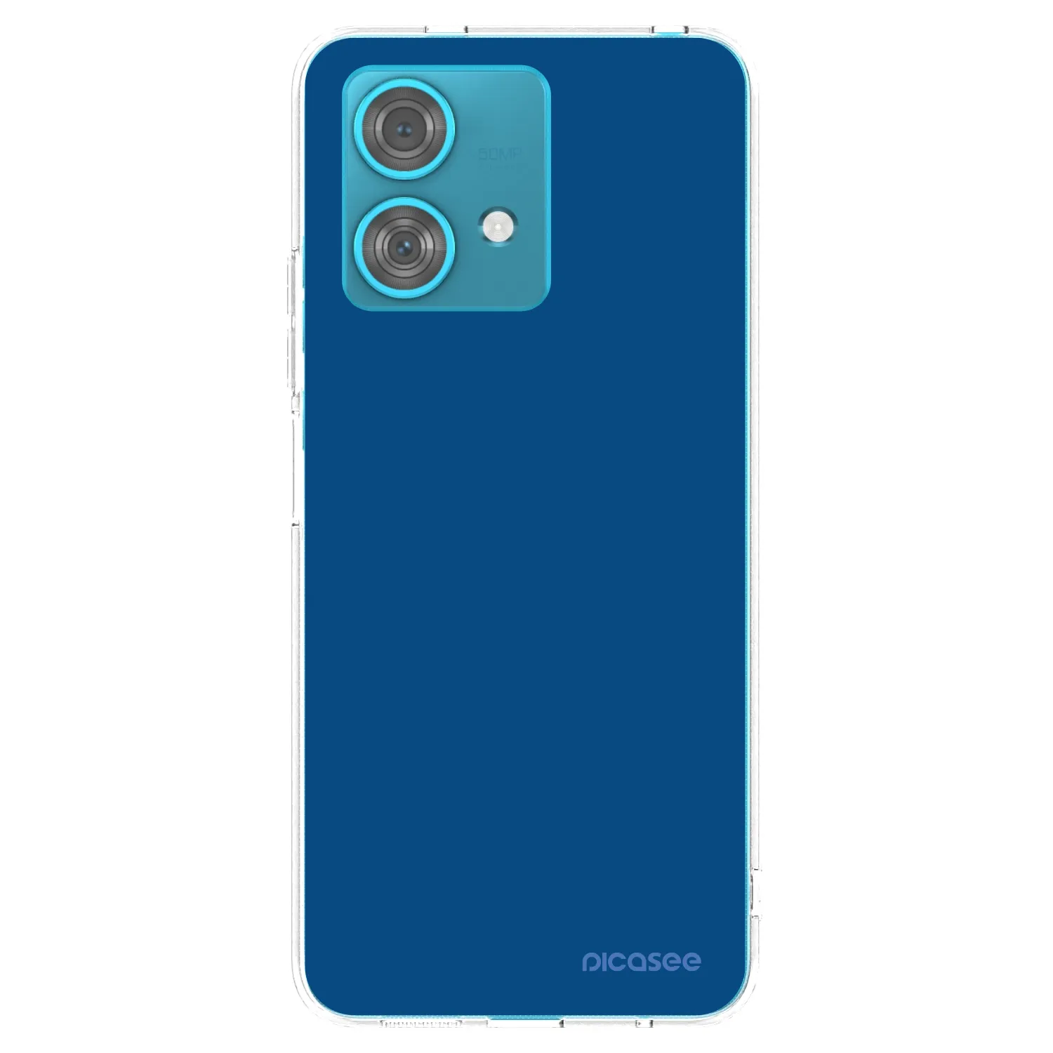 Picasee διαφανής θήκη σιλικόνης Motorola Edge 40 Neo - Navy Blue