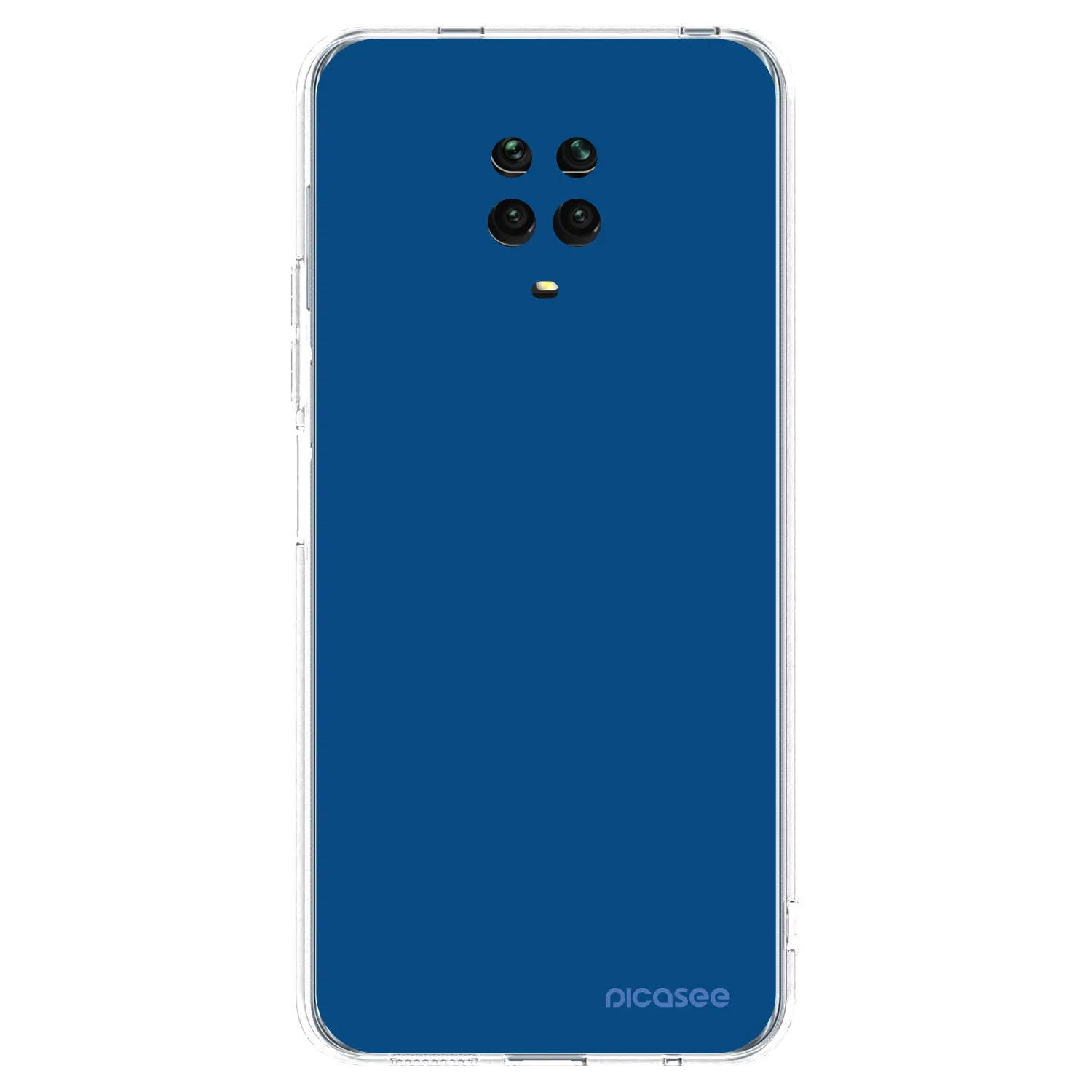 Picasee διαφανής θήκη σιλικόνης Xiaomi Redmi Note 9 Pro - Navy Blue