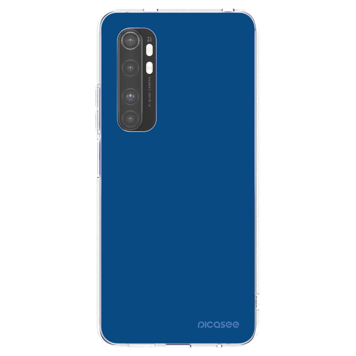 Picasee διαφανής θήκη σιλικόνης Xiaomi Mi Note 10 Lite - Navy Blue