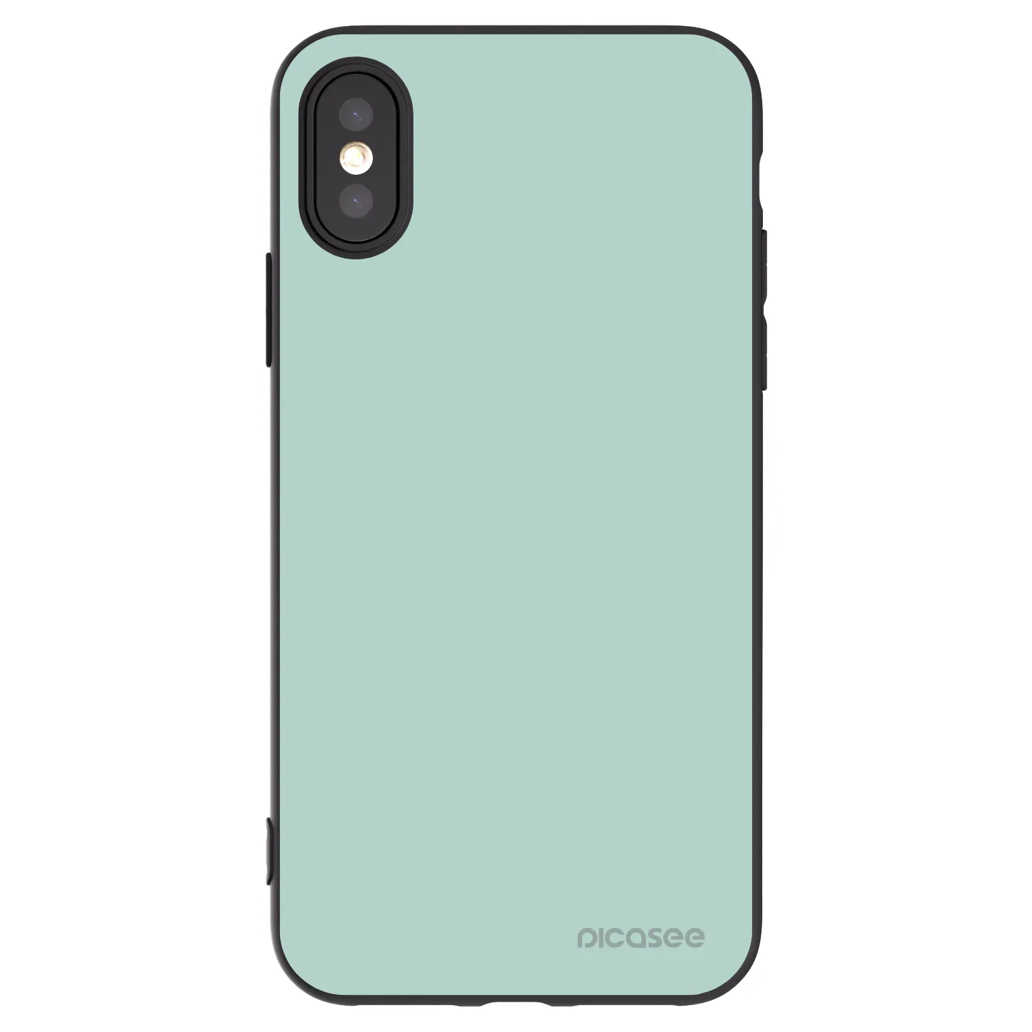 Picasee Μαύρη θήκη σιλικόνης για Apple iPhone X/XS - Pastel Charm