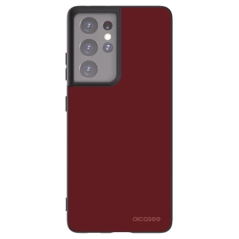 Picasee Μαύρη θήκη σιλικόνης για Samsung Galaxy S21 Ultra 5G G998B - Red Bliss