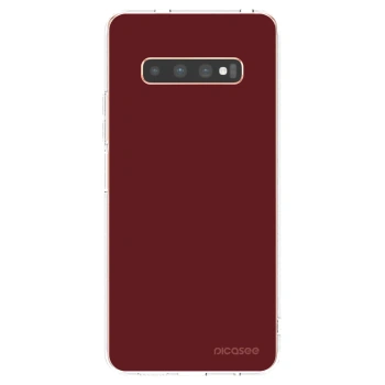 Picasee διαφανής θήκη σιλικόνης Samsung Galaxy S10 Plus G975 - Red Bliss