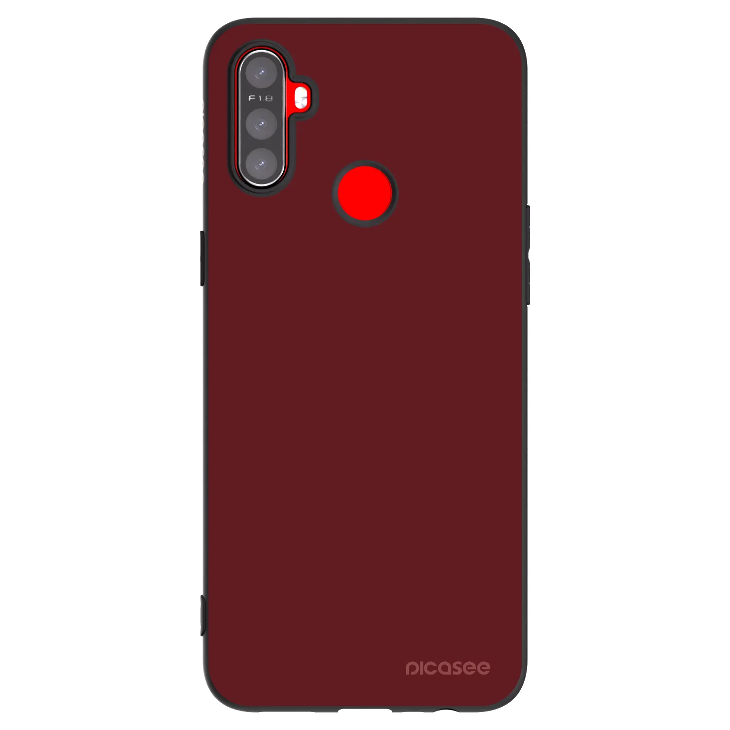 Picasee Μαύρη θήκη σιλικόνης για Realme C3 - Red Bliss