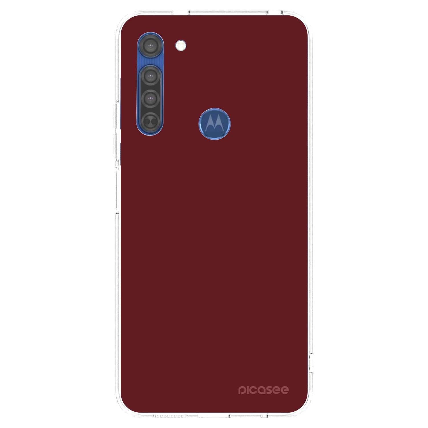 Picasee διαφανής θήκη σιλικόνης Motorola Moto G8 - Red Bliss