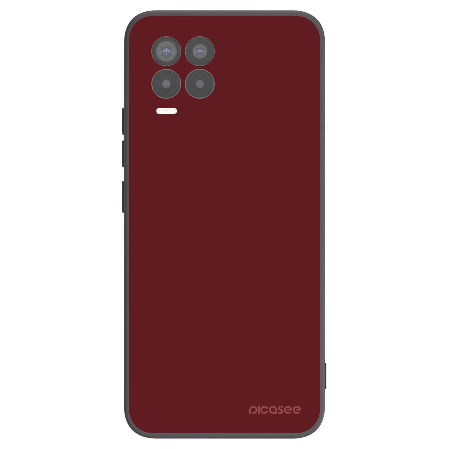 Picasee Μαύρη θήκη σιλικόνης για Realme 8 4G - Red Bliss