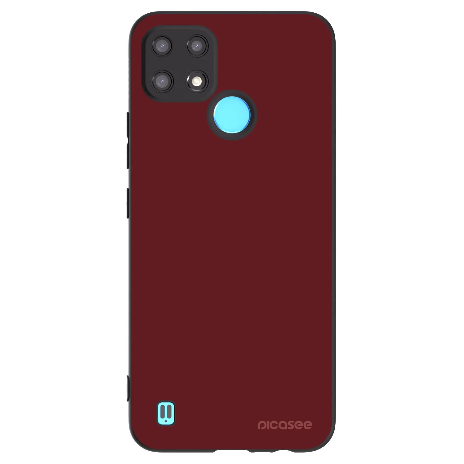 Picasee Μαύρη θήκη σιλικόνης για Realme C21 - Red Bliss