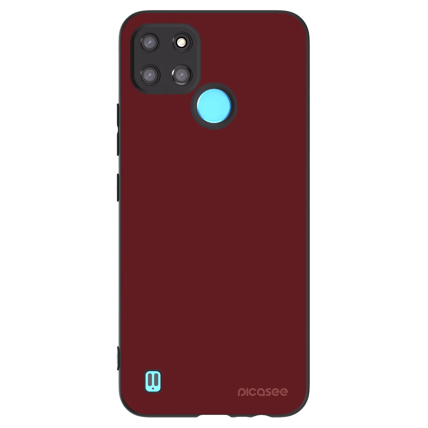 Picasee Μαύρη θήκη σιλικόνης για Realme C21Y - Red Bliss