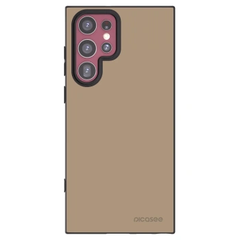Picasee Μαύρη θήκη σιλικόνης για Samsung Galaxy S22 Ultra 5G - Soft Sand