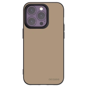 Picasee Μαύρη θήκη σιλικόνης για Apple iPhone 14 Pro - Soft Sand