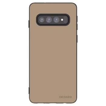 Picasee Μαύρη θήκη σιλικόνης για Samsung Galaxy S10 G973 - Soft Sand