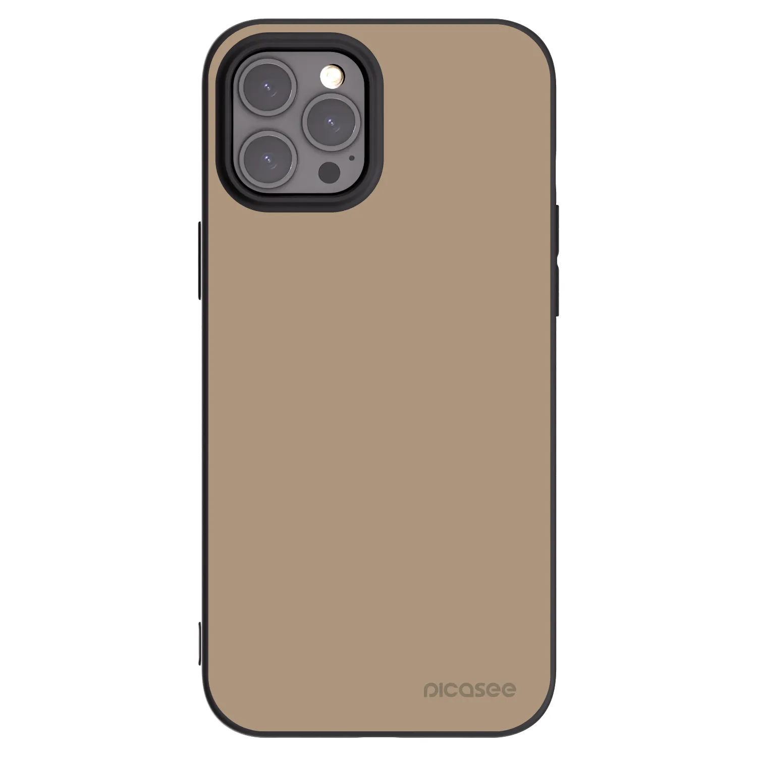 Picasee Μαύρη θήκη σιλικόνης για Apple iPhone 12 Pro Max - Soft Sand