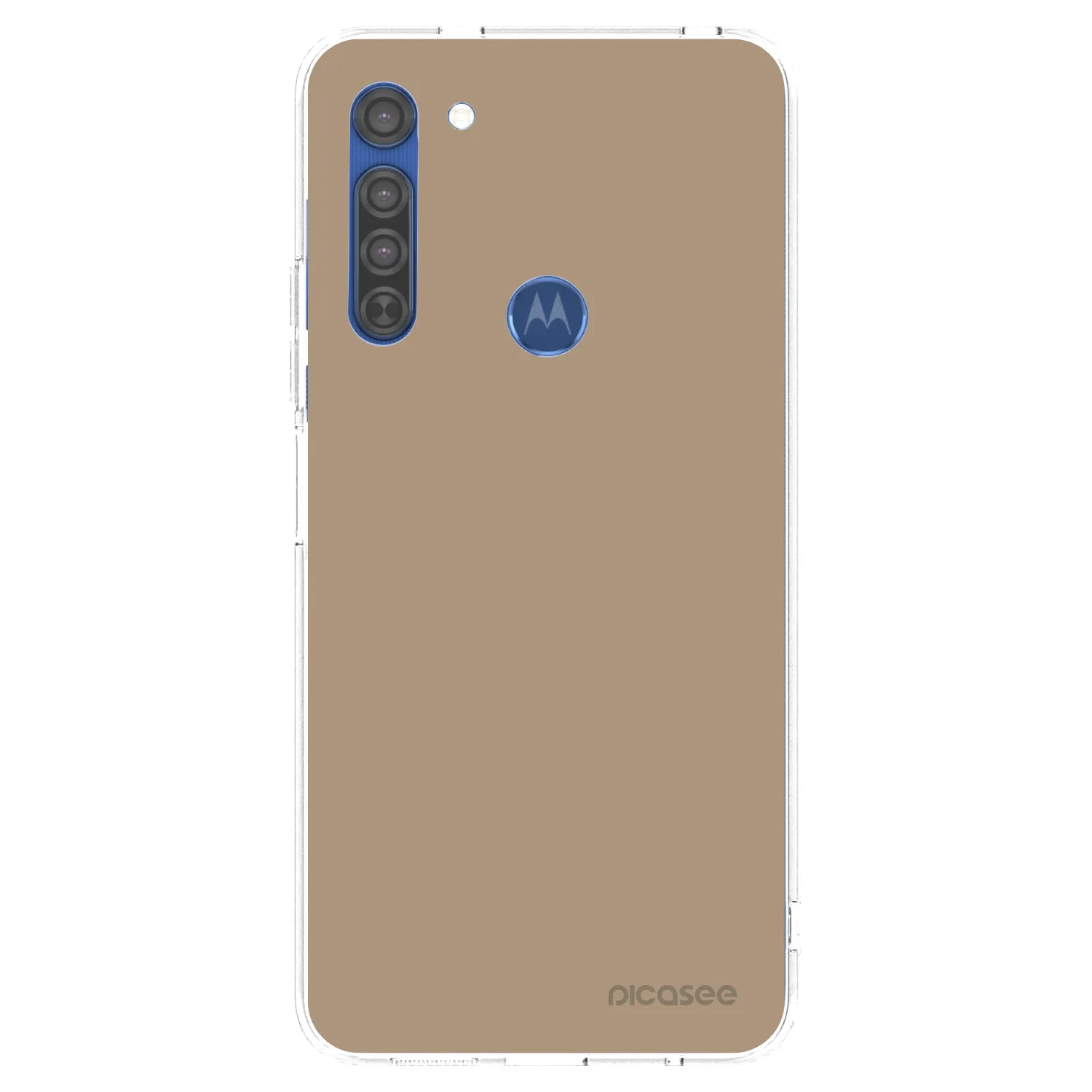 Picasee διαφανής θήκη σιλικόνης Motorola Moto G8 - Soft Sand