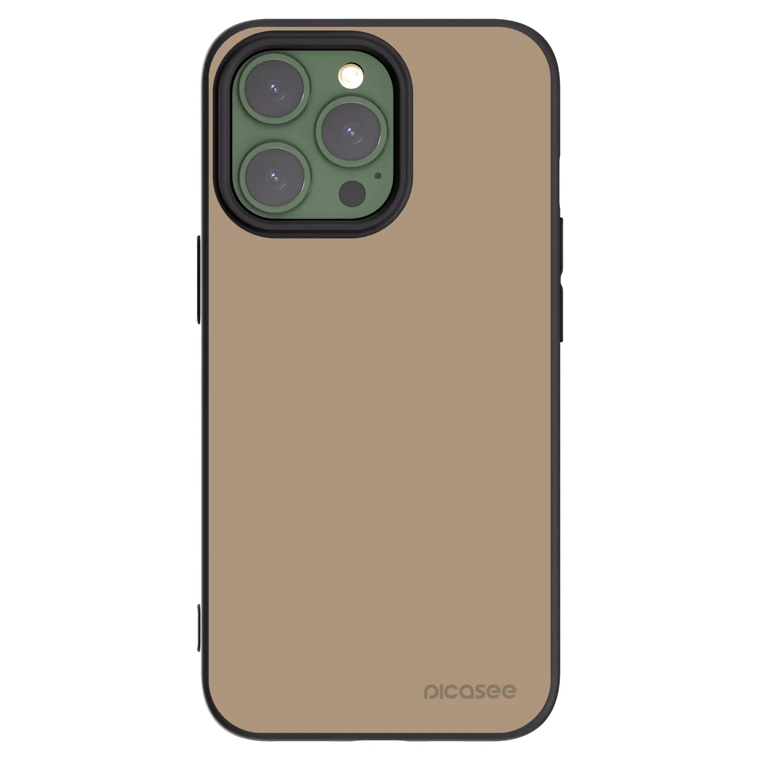 Picasee Μαύρη θήκη σιλικόνης για Apple iPhone 13 Pro - Soft Sand