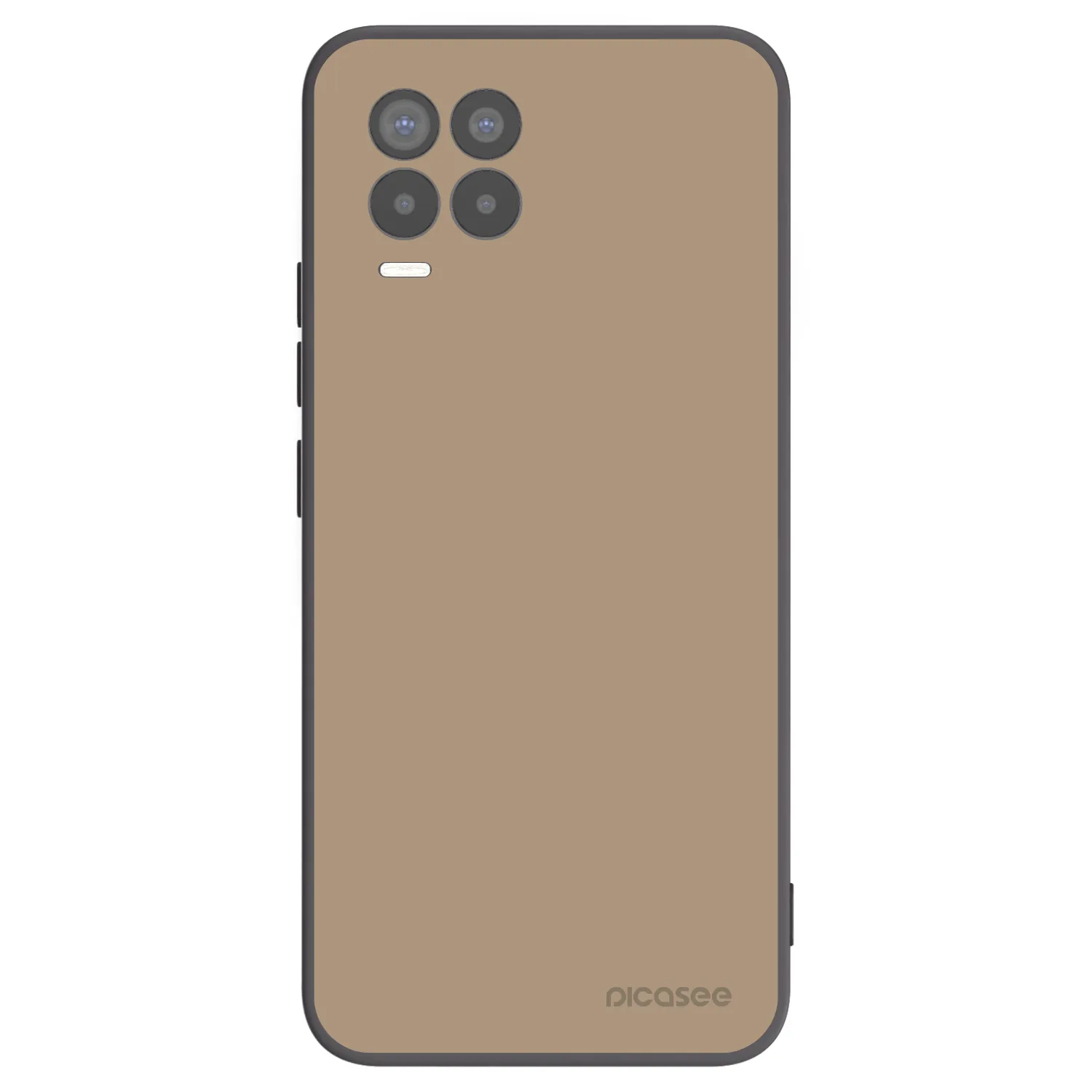 Picasee Μαύρη θήκη σιλικόνης για Realme 8 Pro - Soft Sand