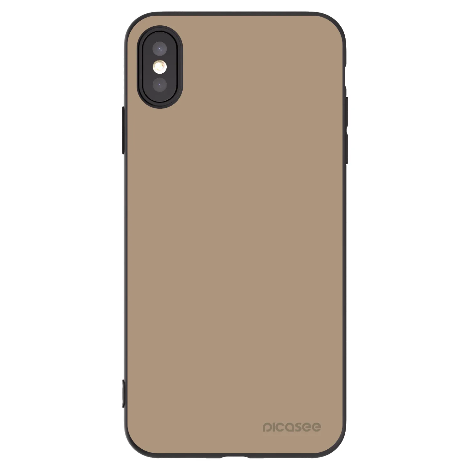 Picasee Μαύρη θήκη σιλικόνης για Apple iPhone XS Max - Soft Sand