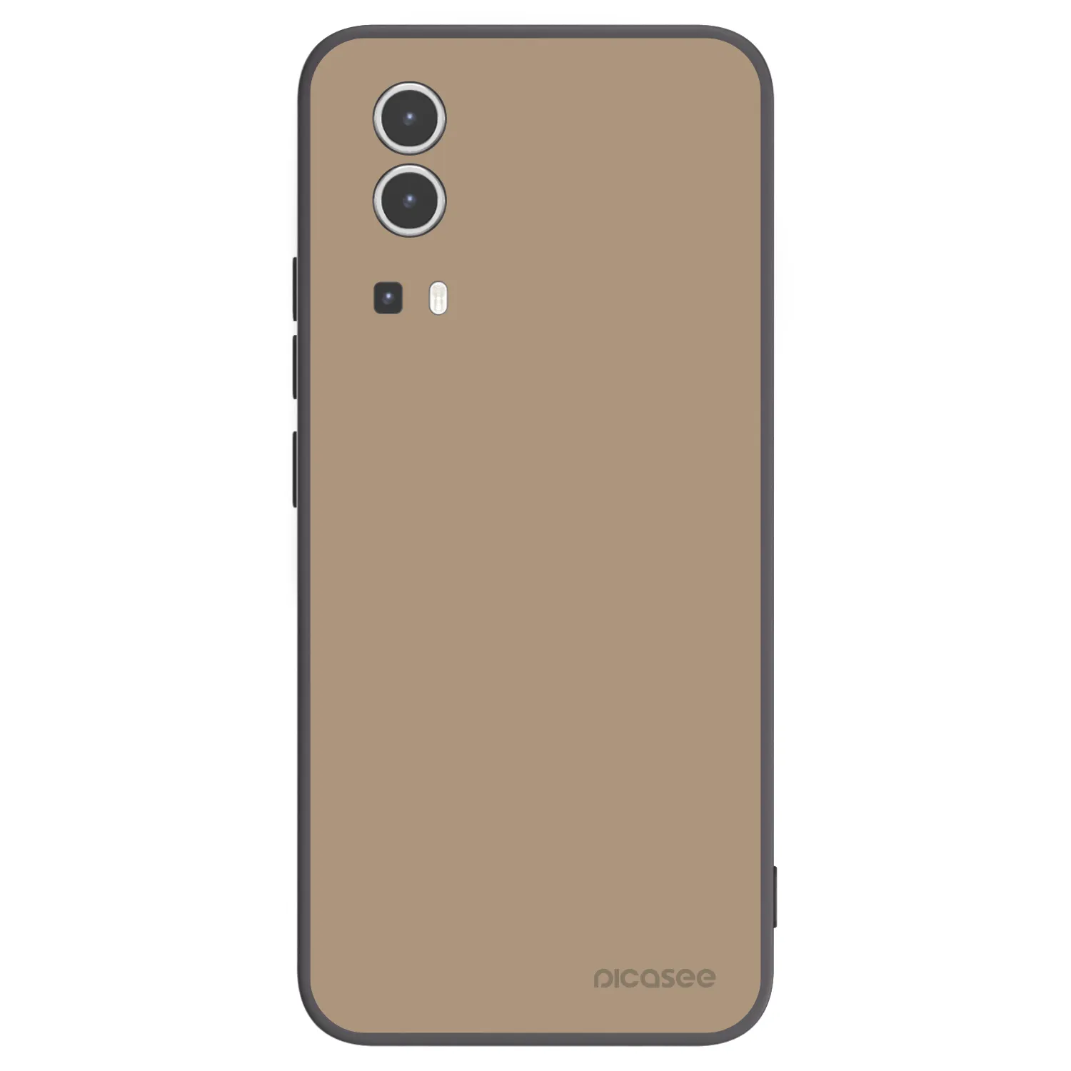 Picasee Μαύρη θήκη σιλικόνης για Vivo Y72 5G - Soft Sand