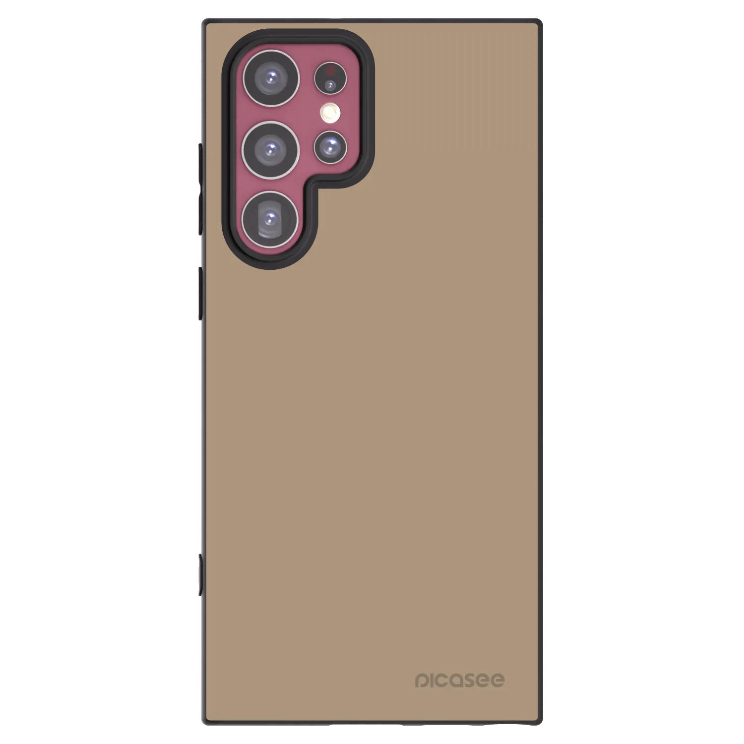 Picasee Μαύρη θήκη σιλικόνης για Samsung Galaxy S22 Ultra 5G - Soft Sand