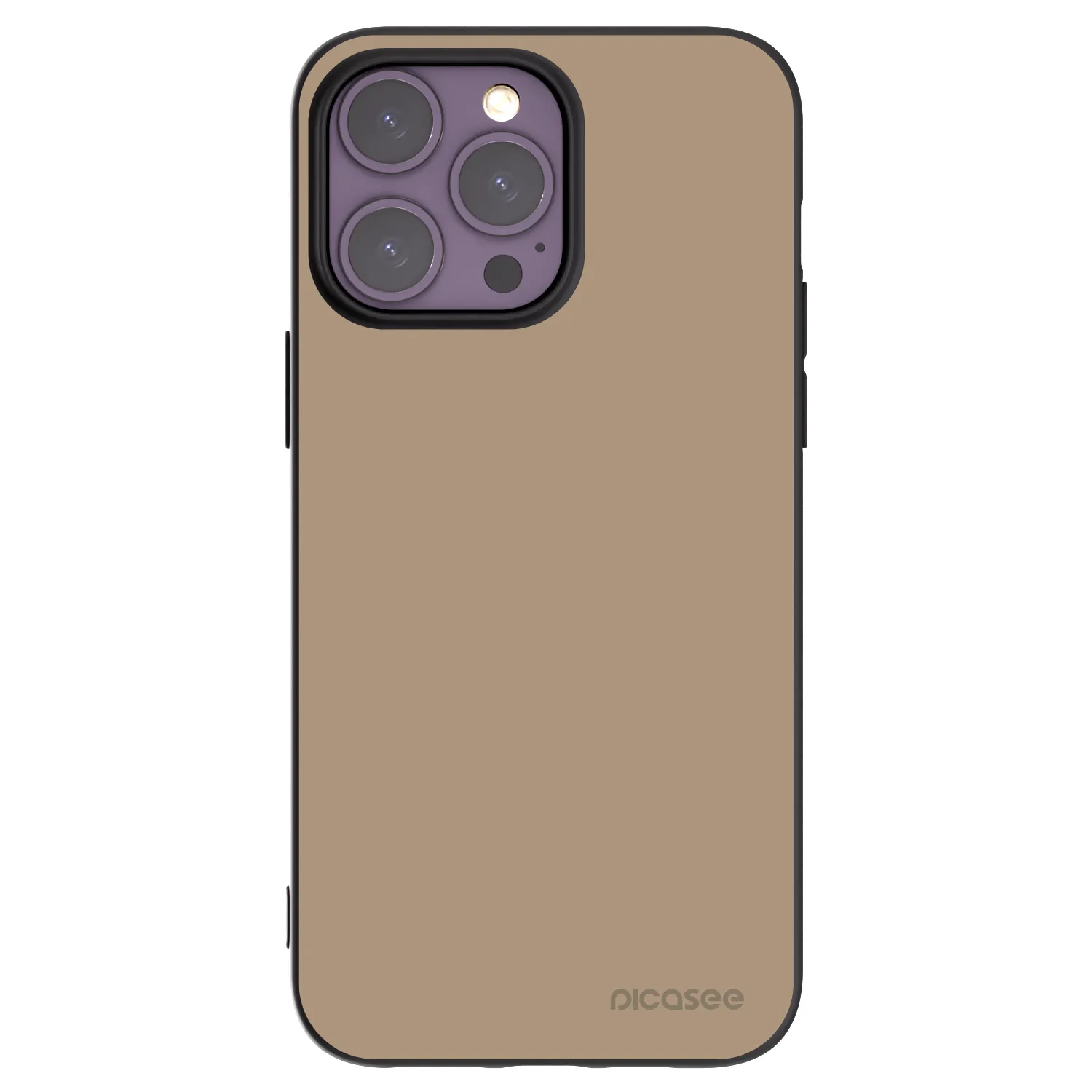 Picasee Μαύρη θήκη σιλικόνης για Apple iPhone 14 Pro Max - Soft Sand