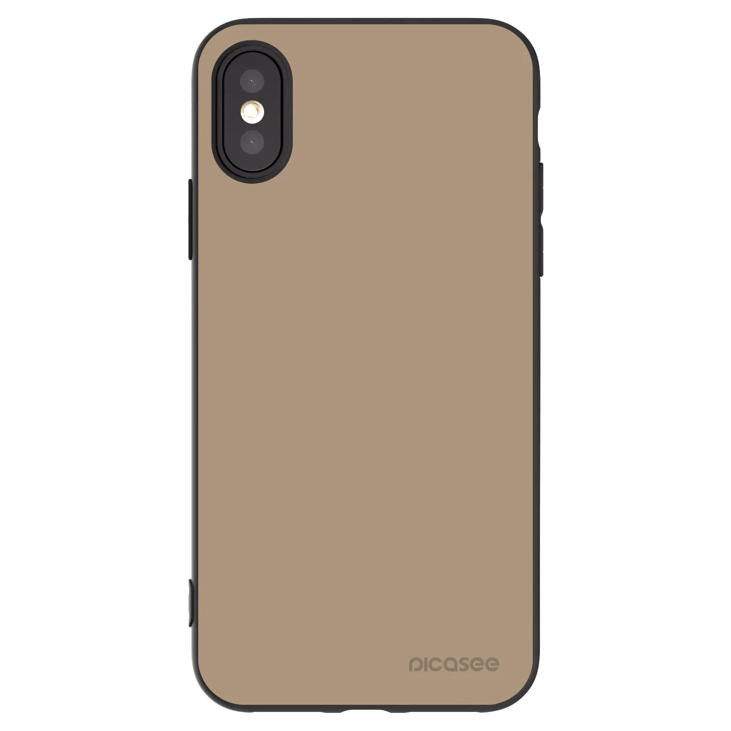 Picasee Μαύρη θήκη σιλικόνης για Apple iPhone X/XS - Soft Sand