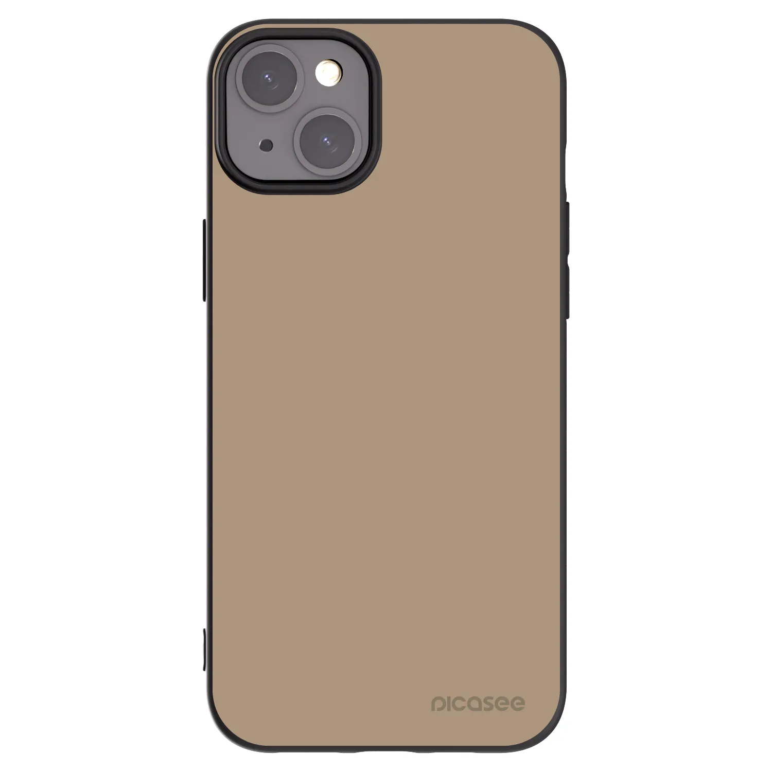 Picasee Μαύρη θήκη σιλικόνης για Apple iPhone 15 Plus - Soft Sand