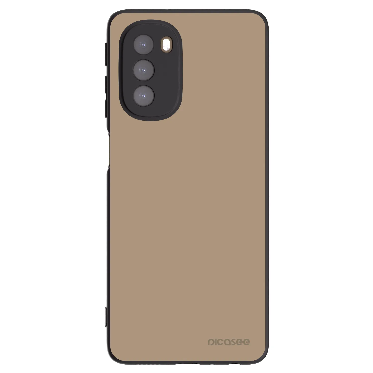 Picasee Μαύρη θήκη σιλικόνης για Motorola Moto G51 - Soft Sand