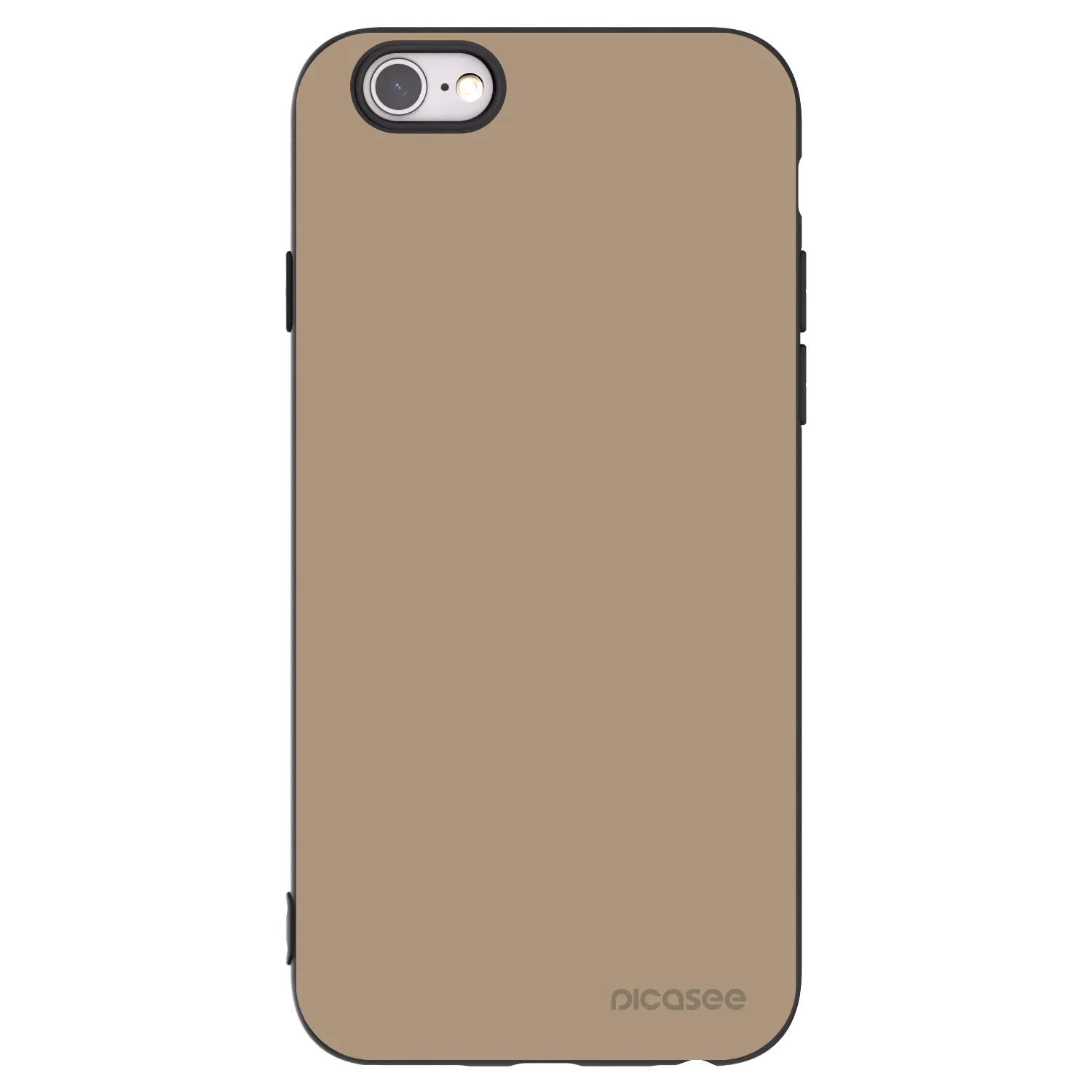 Picasee Μαύρη θήκη σιλικόνης για Apple iPhone 6/6S - Soft Sand