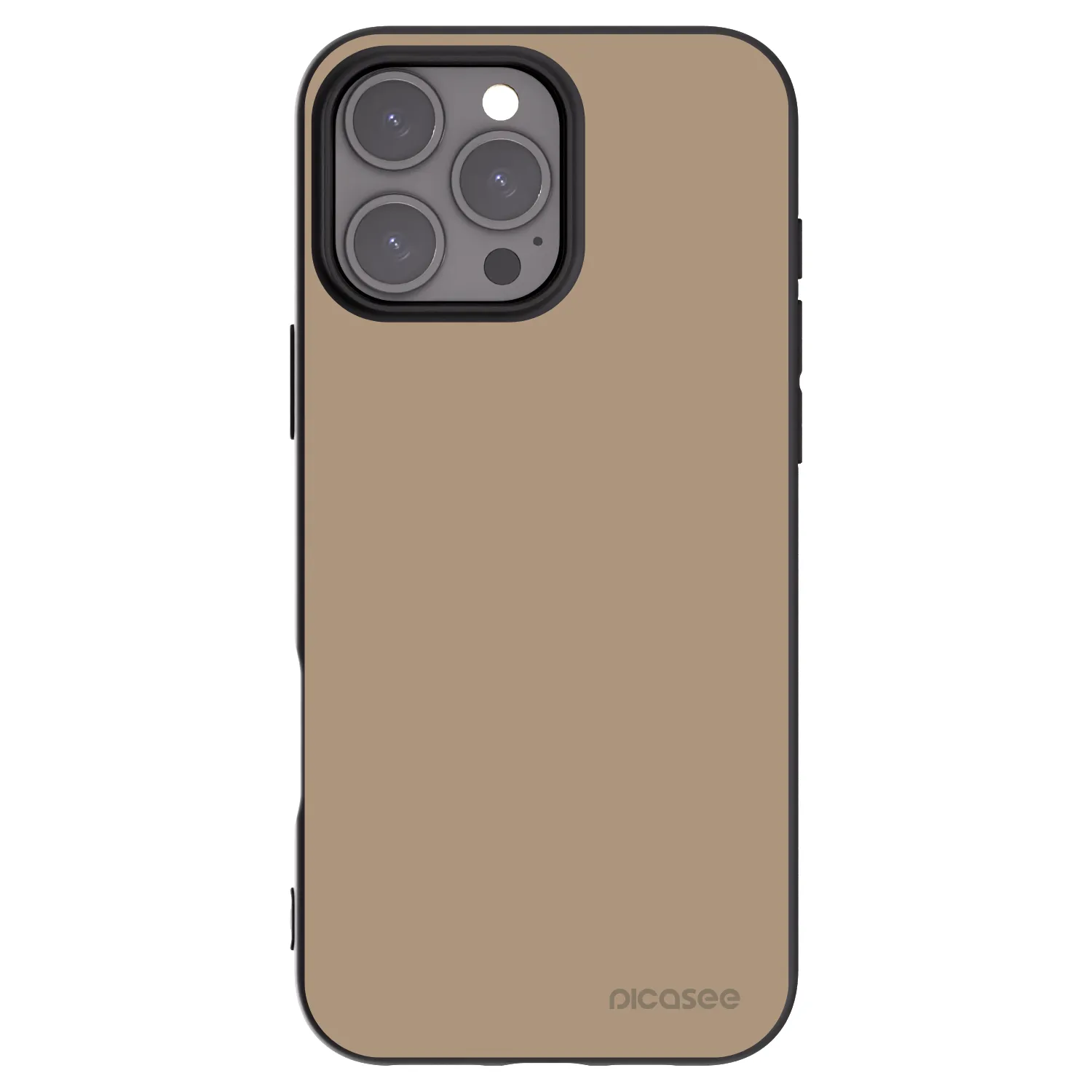 Picasee Μαύρη θήκη σιλικόνης για Apple iPhone 16 Pro Max - Soft Sand