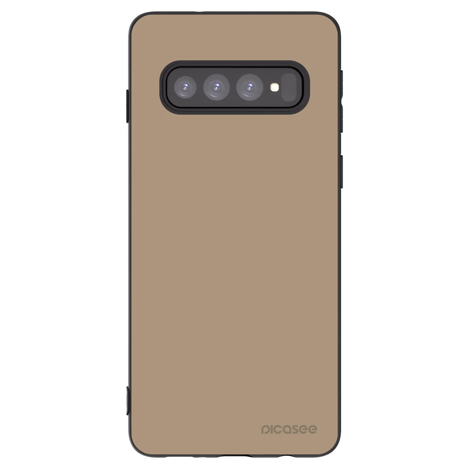 Picasee Μαύρη θήκη σιλικόνης για Samsung Galaxy S10 G973 - Soft Sand