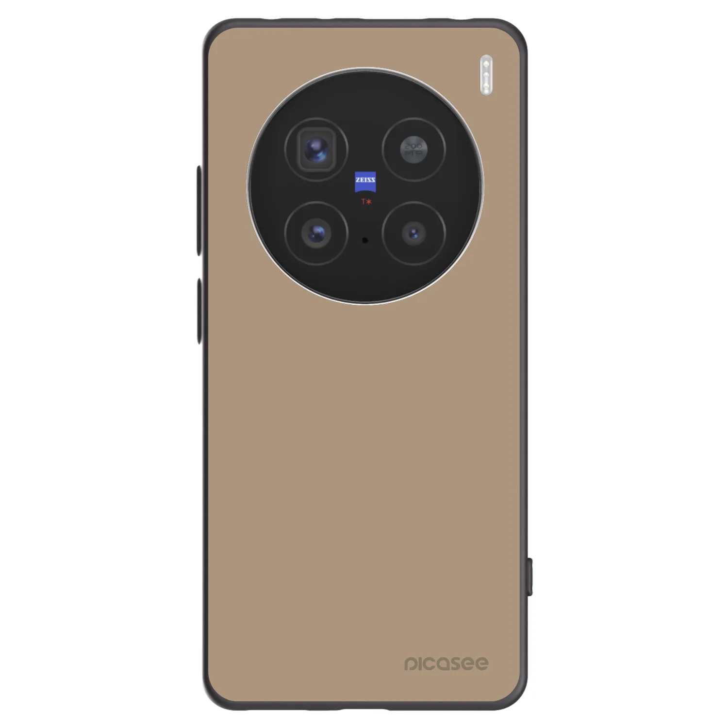 Picasee Μαύρη θήκη σιλικόνης για Vivo X200 Pro - Soft Sand