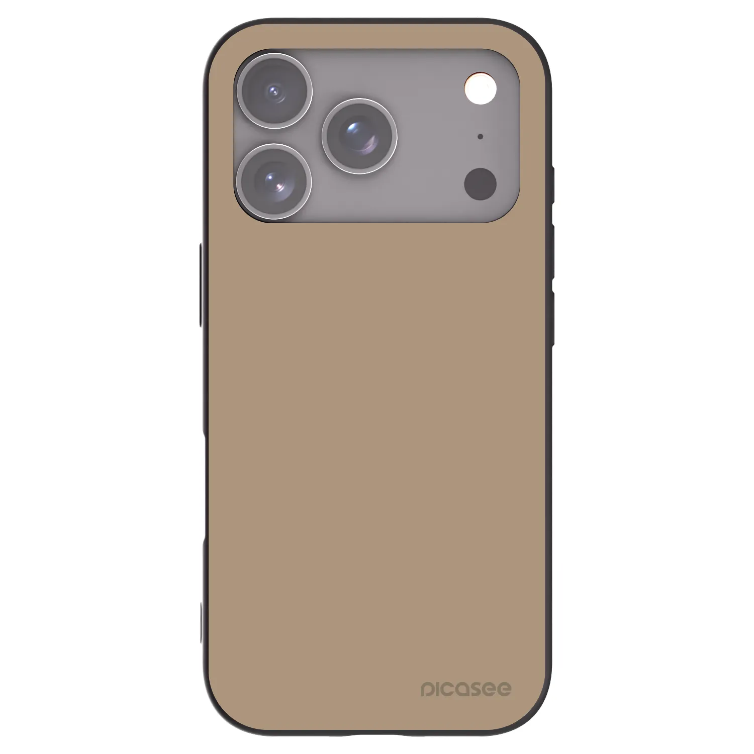 Picasee Μαύρη θήκη σιλικόνης για Apple iPhone 17 Pro - Soft Sand