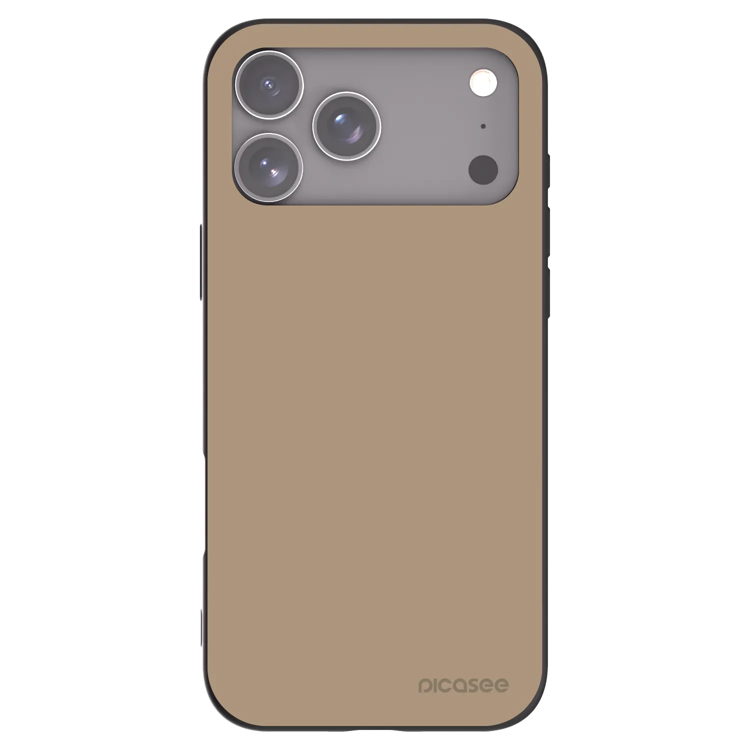 Picasee Μαύρη θήκη σιλικόνης για Apple iPhone 17 Pro Max - Soft Sand