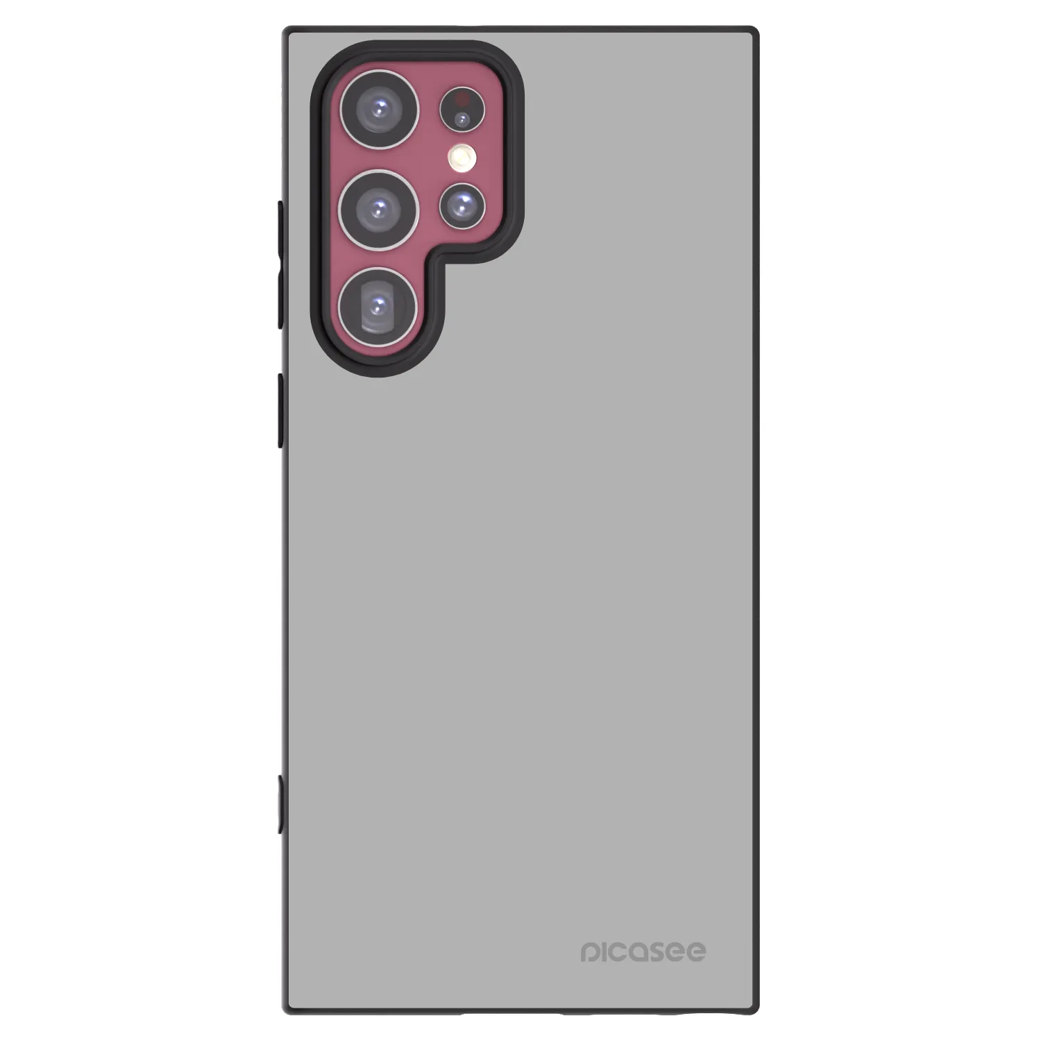 Picasee Μαύρη θήκη σιλικόνης για Samsung Galaxy S22 Ultra 5G - Stone