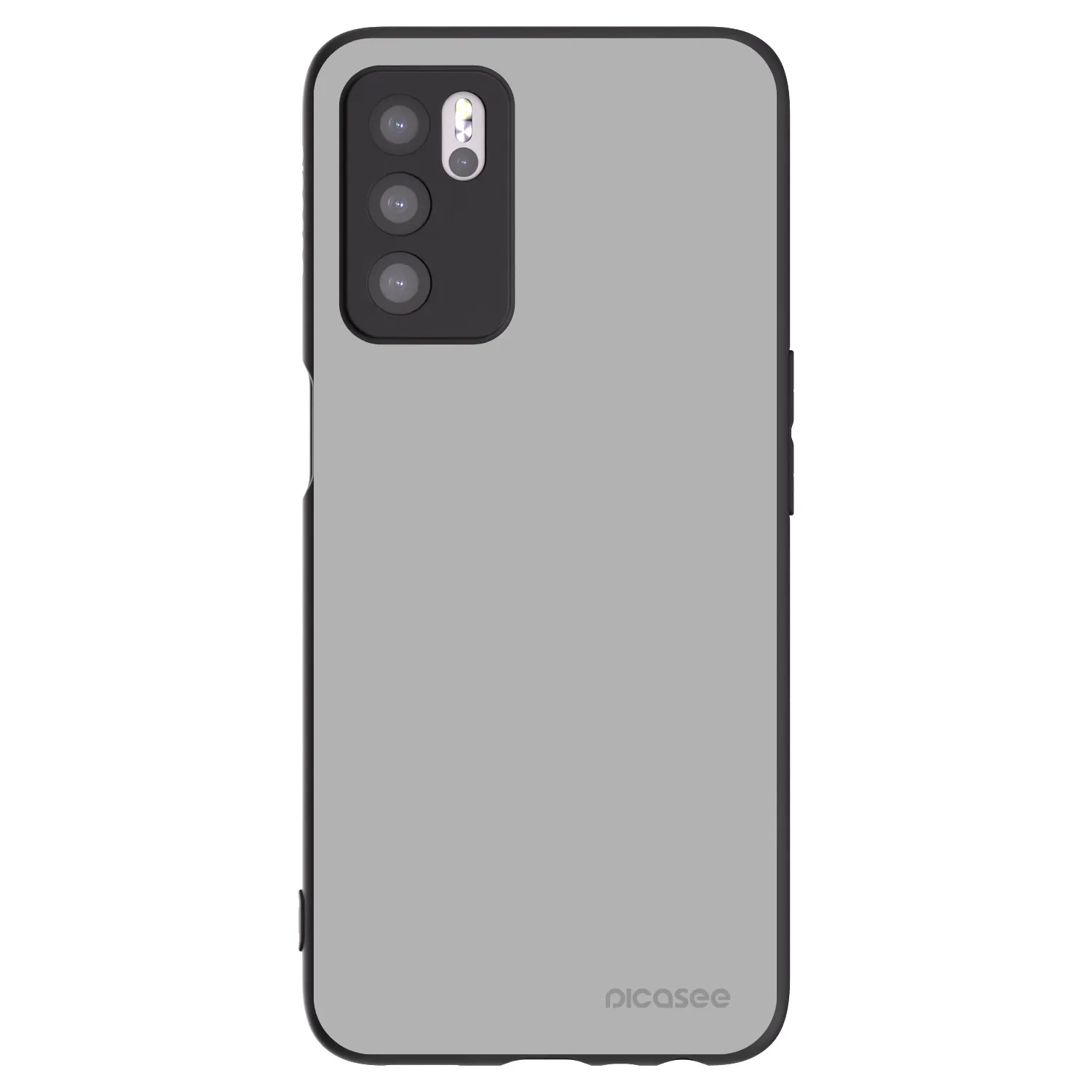 Picasee Μαύρη θήκη σιλικόνης για OPPO A16s - Stone