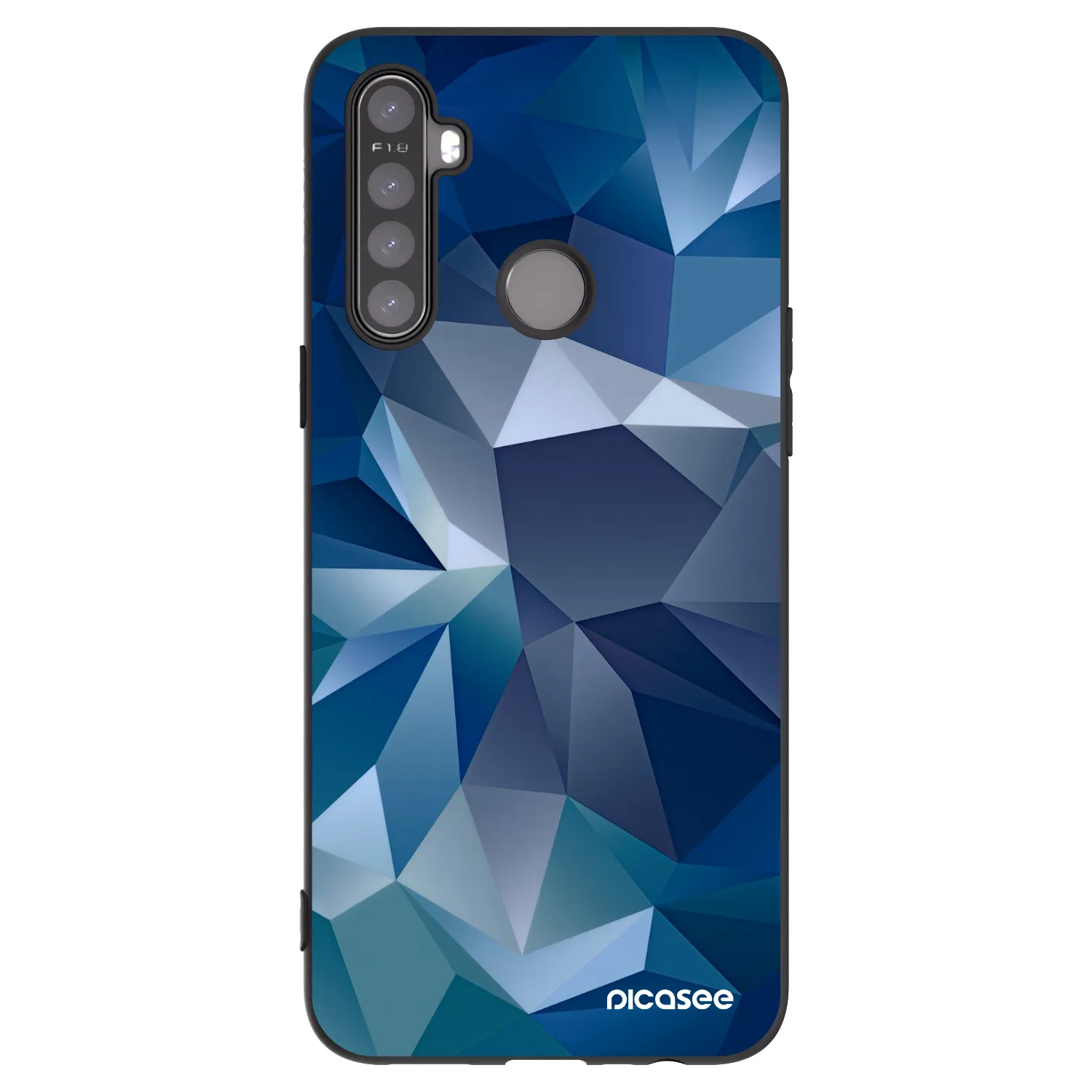 Picasee Μαύρη θήκη σιλικόνης για Realme 5 - Wallpaper