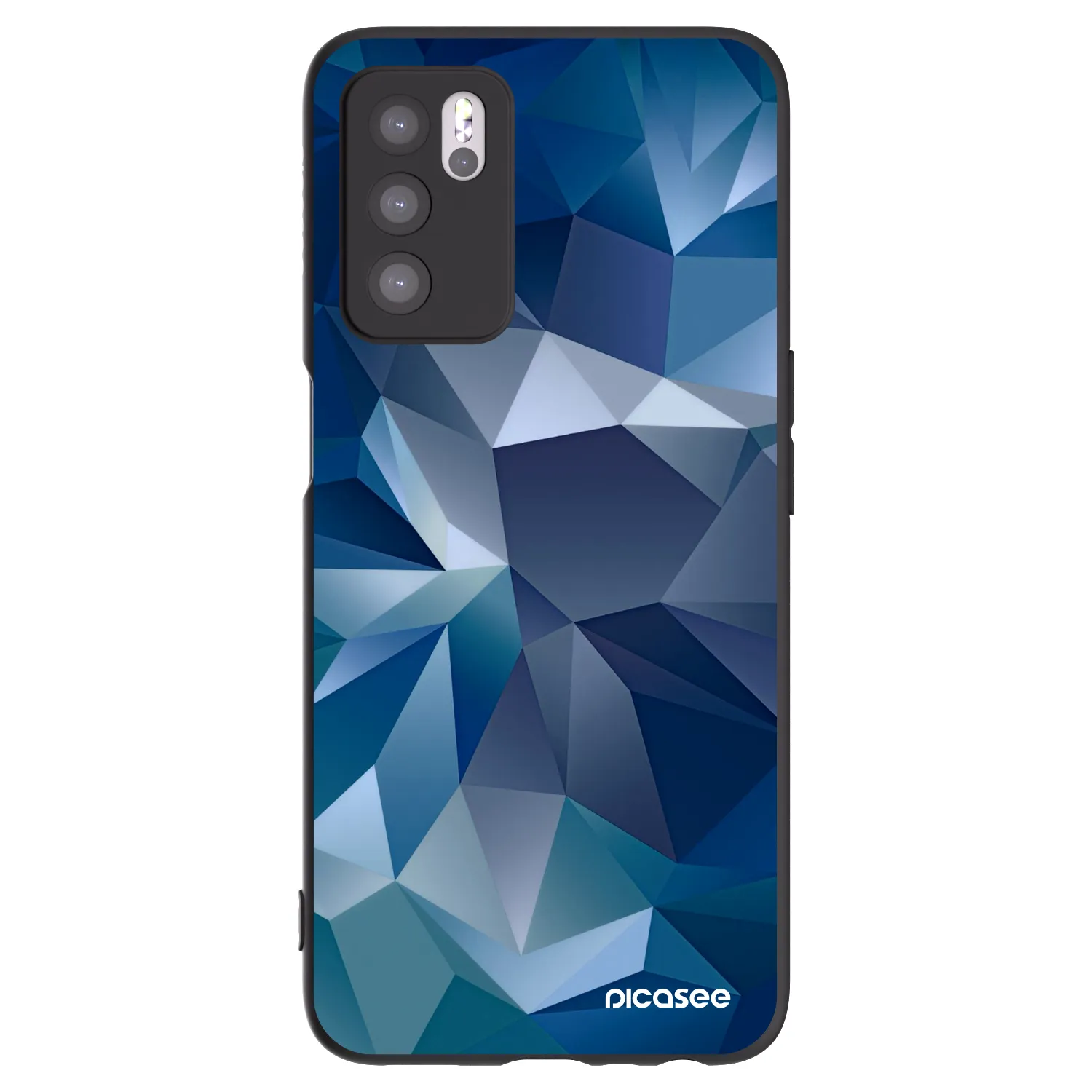 Picasee Μαύρη θήκη σιλικόνης για OPPO A16 - Wallpaper