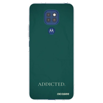 Picasee διαφανής θήκη σιλικόνης Motorola Moto G9 Play - Addicted