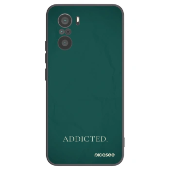 Picasee Μαύρη θήκη σιλικόνης για Xiaomi Poco F3 - Addicted