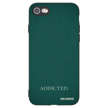 Picasee Μαύρη θήκη σιλικόνης για Apple iPhone SE 2022 - Addicted