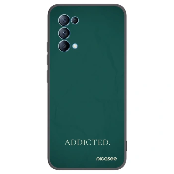 Picasee Μαύρη θήκη σιλικόνης για OPPO A16s - Addicted
