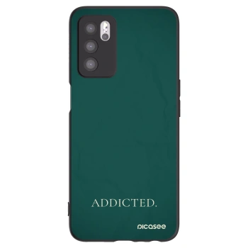 Picasee Μαύρη θήκη σιλικόνης για OPPO A16s - Addicted